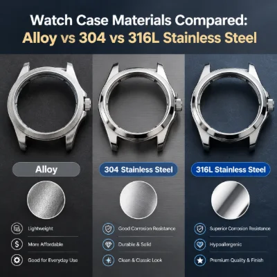 Watch Case Materials Compared: Alloy vs 304 vs 316L Stainless Steel