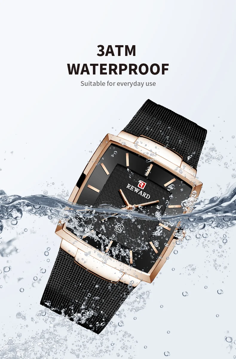 Reward RD62009M Luxury Business Men's Ultra-thin Casual Calendar Quartz Watches