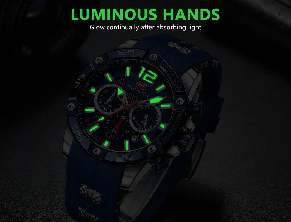 Factory Direct MINI FOCUS MF0349G Sport Quartz Men Watch Custom Logo RTS