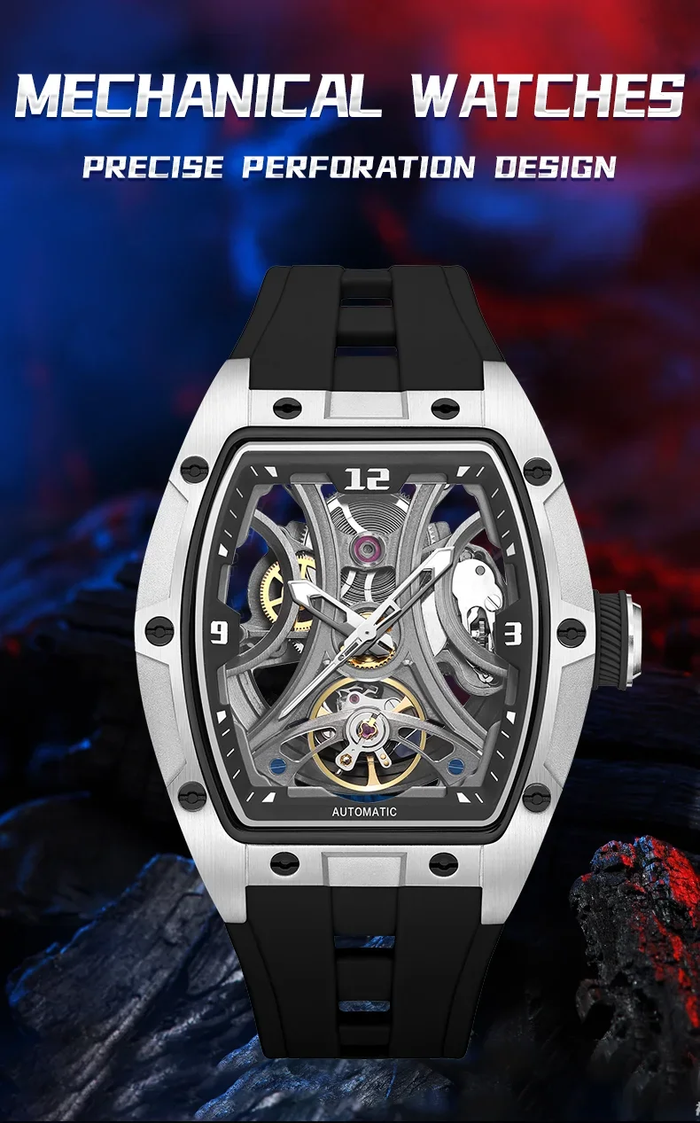 Factory Direct Megir 2245G Tonneau Automatic Mechanical Watch Ready to Ship Supplier