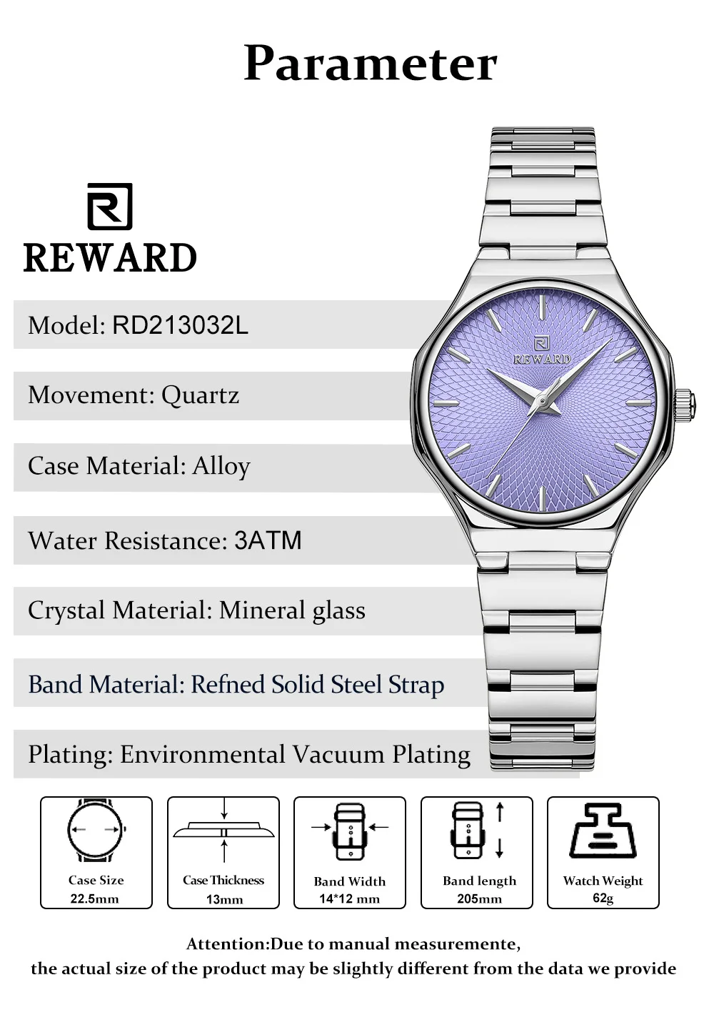 REWARD RD213032L Alloy Multi-Color Quartz Watch Wholesale