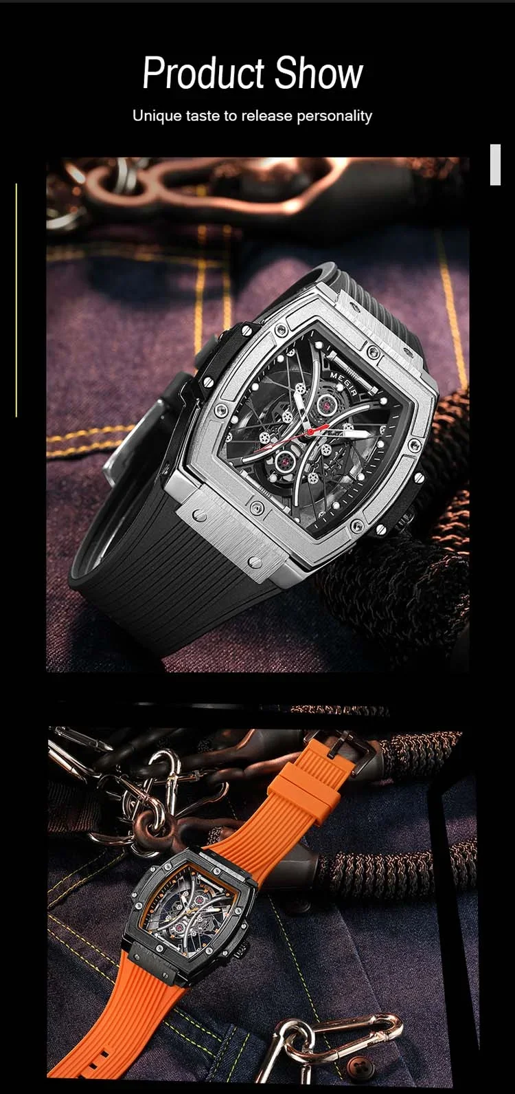 Megir 8109 Mens Sport Quartz Watch Factory Direct Bulk Stock Ready to Ship