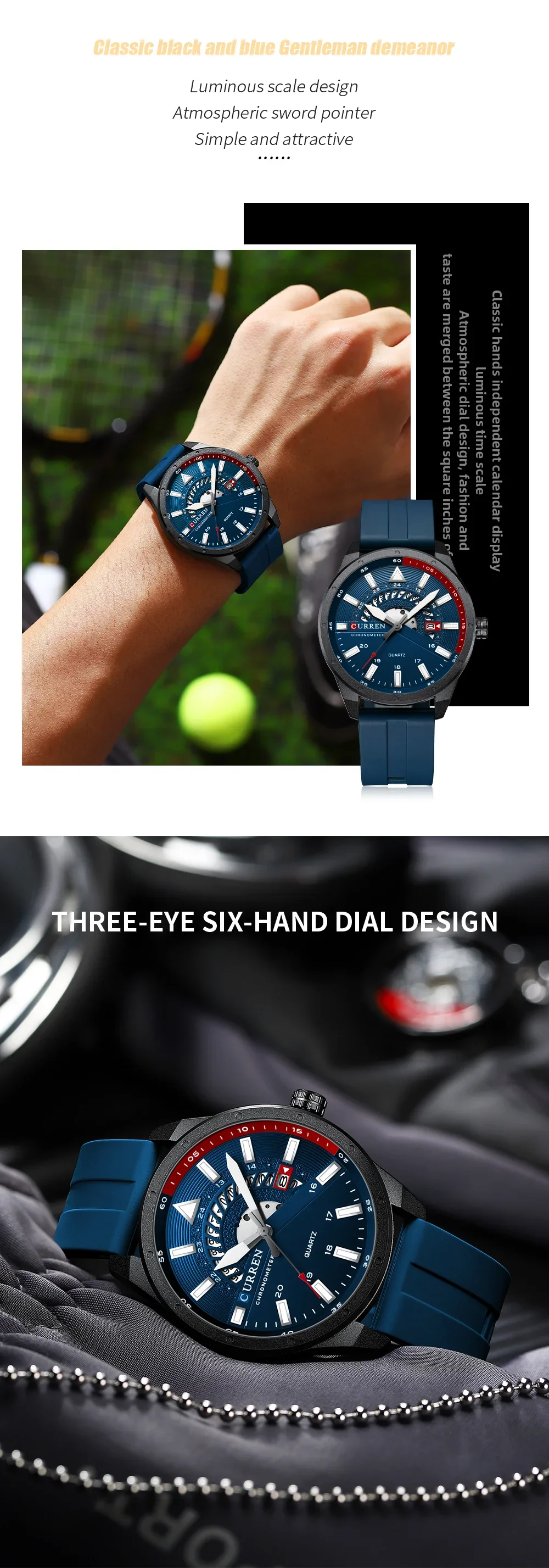Wholesale CURREN 8421 Men's Minimalist Waterproof Sport Watches
