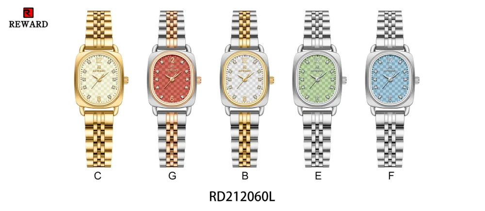 Reward RD212060L Vintage Square Women Watch front view