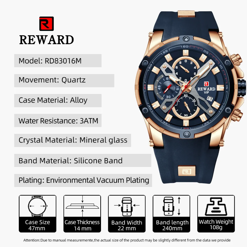 RD83016M chronograph dial with sub-dials