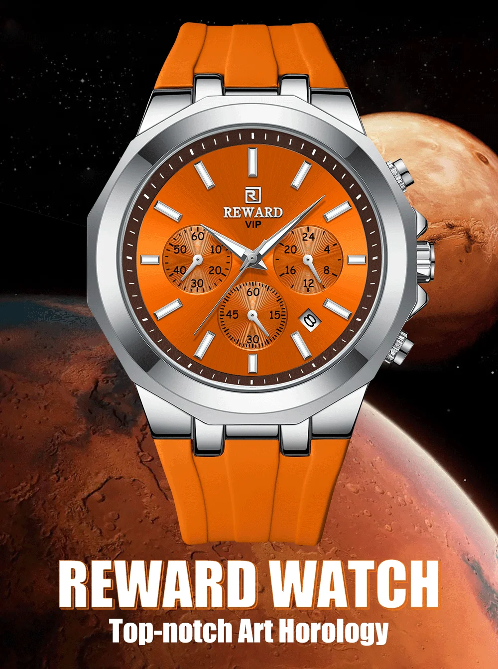 REWARD VIP Watch for Men Custom Luxury Fashion Silicone Sport Watches RD83966M