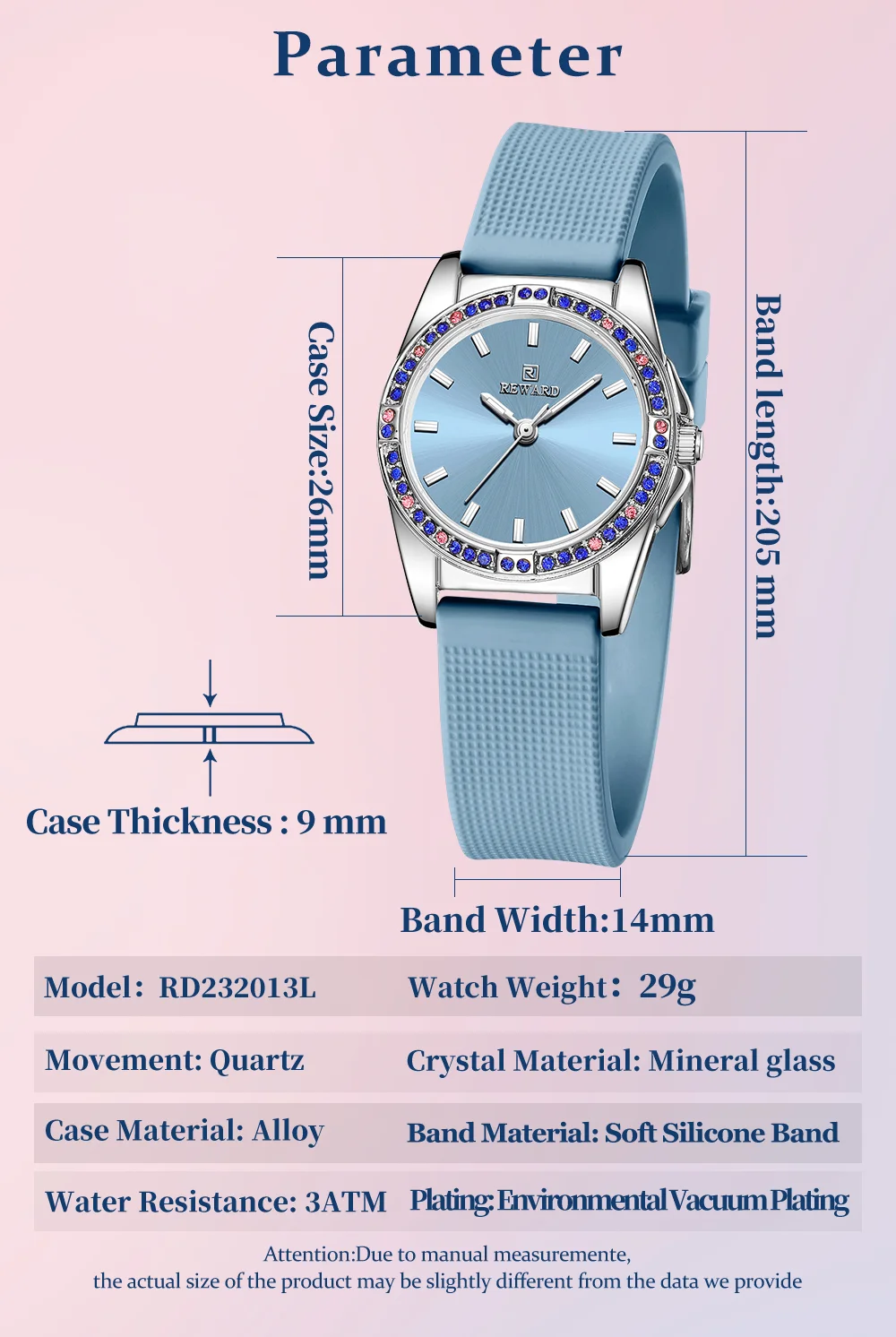 Elegant Lady Wearing the Colorful Reward Silicone Watch