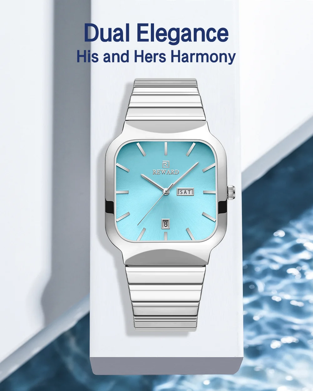REWARD RD611264M Calendar Fashion Stainless Steel Strap Watches