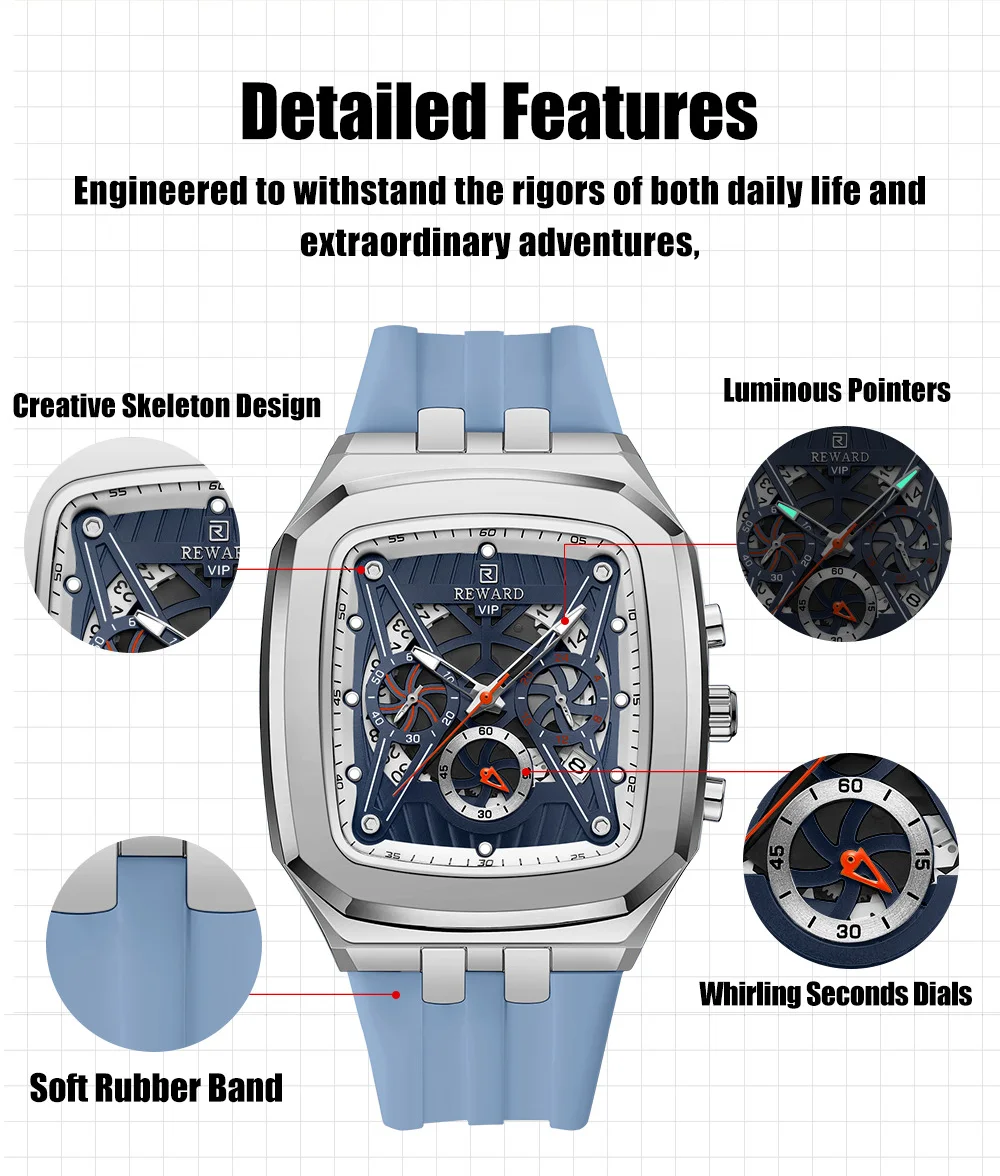 RD832260M Reward luminous watch