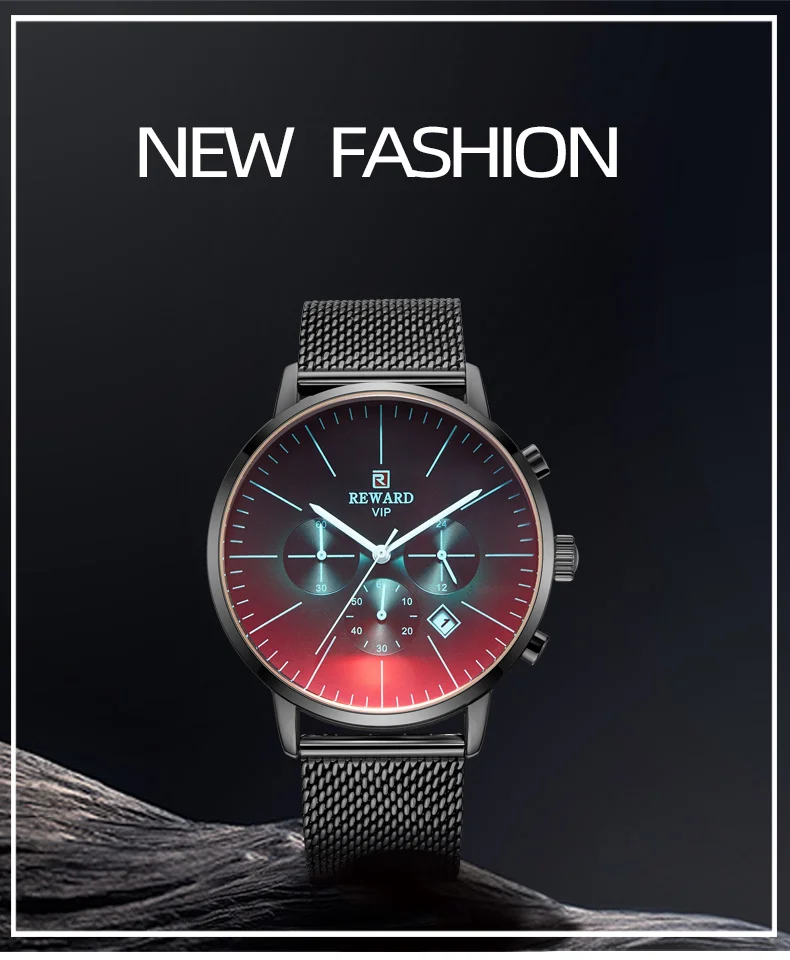 Reward RD82004M Men's Color-Changing Glass Chronograph Watch