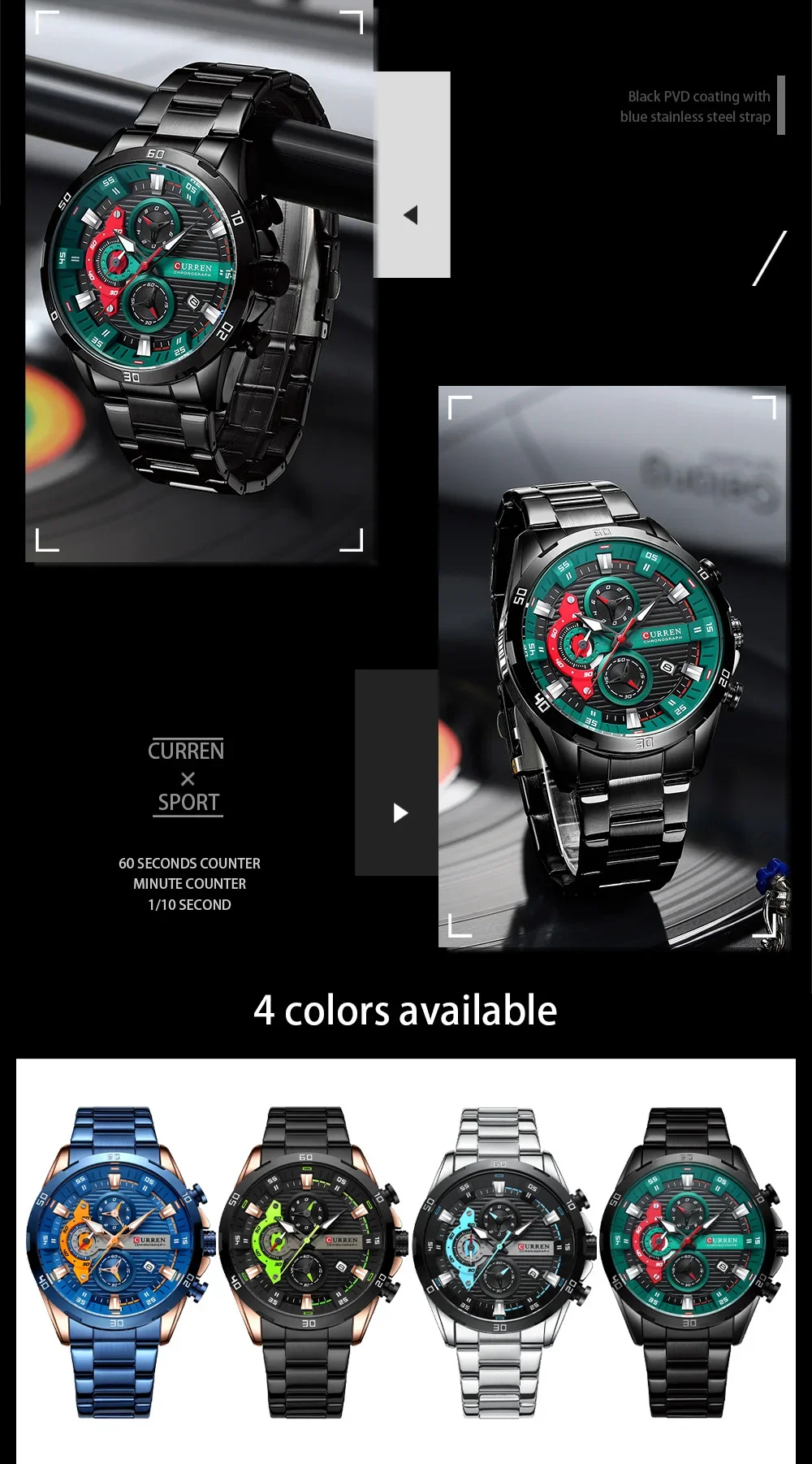 Curren 8402 Luxury Men's Watch Overview