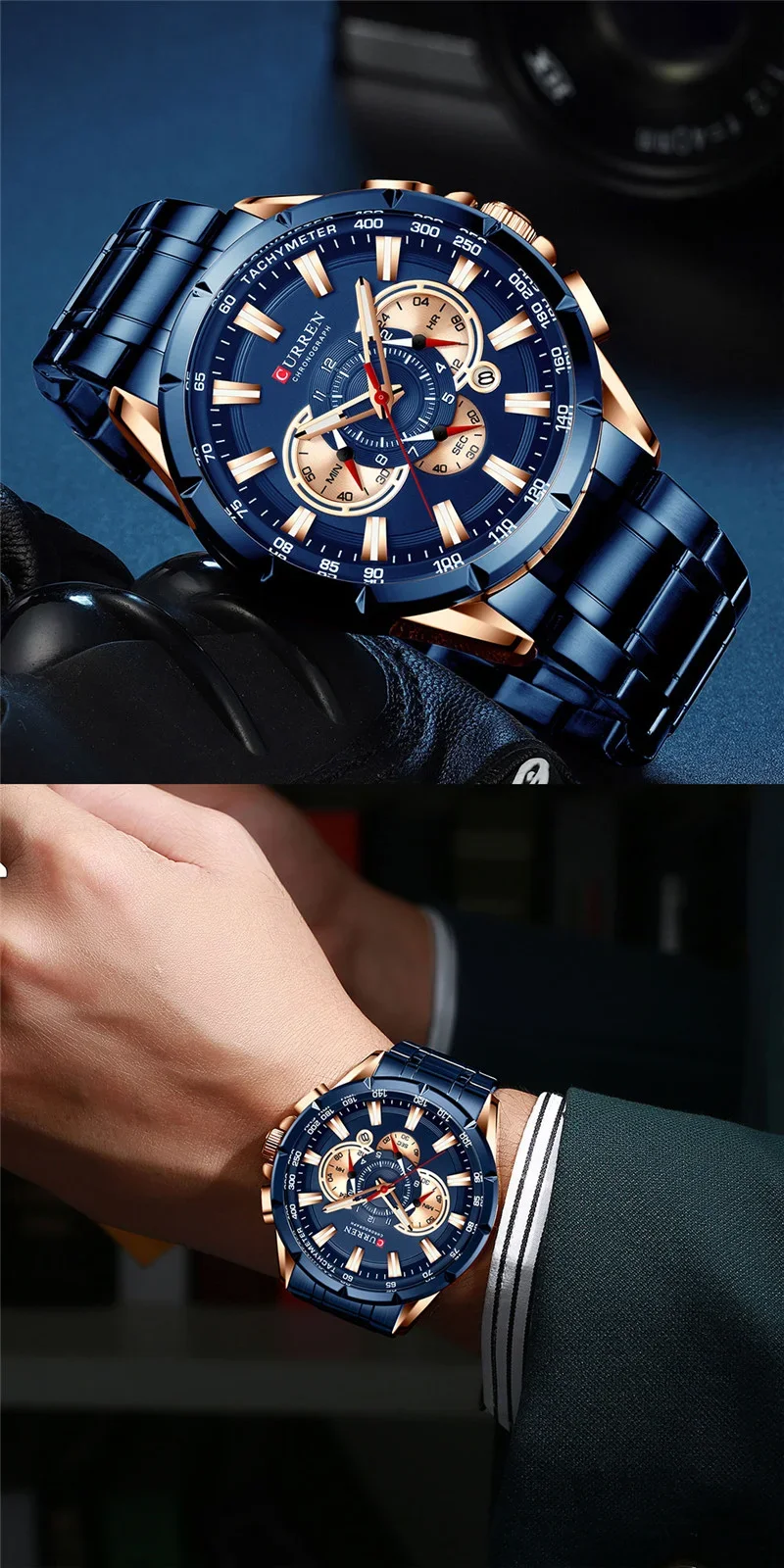 CURREN Original Factory Dropship 8363 Factory Wholesale Chronograph Watch