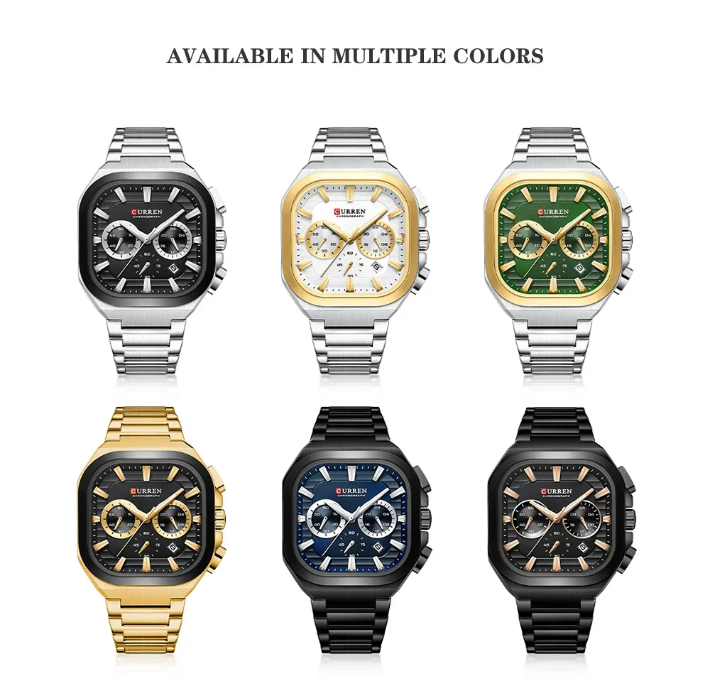 Curren 8496 Mens Chronograph Watch Front View