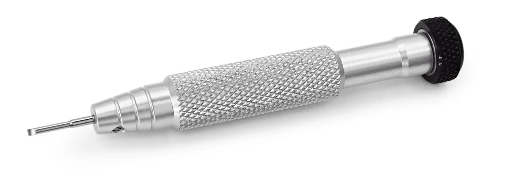Precision watch bracelet screwdriver for loosening and tightening watch band screws