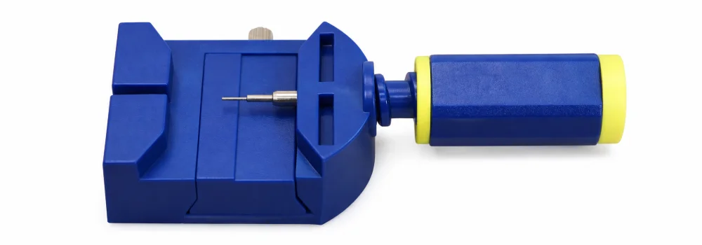 Watch band pin remover tool for adjusting metal bracelets with pins and collars