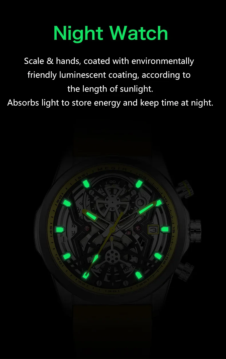 Comfortable Silicone Strap with Luminous Markers