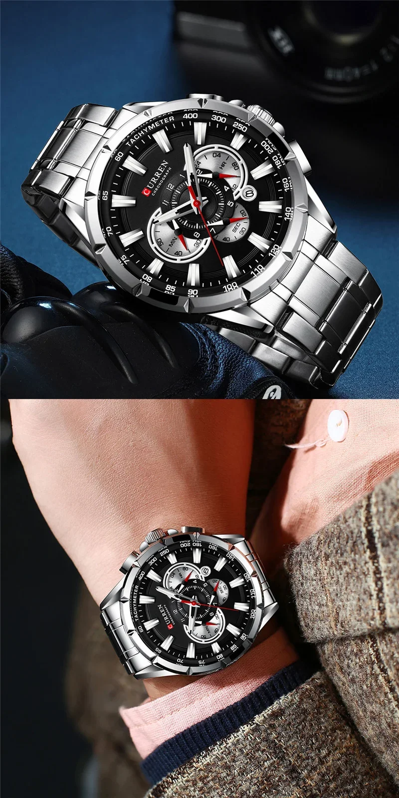 CURREN Original Factory Dropship 8363 Factory Wholesale Chronograph Watch