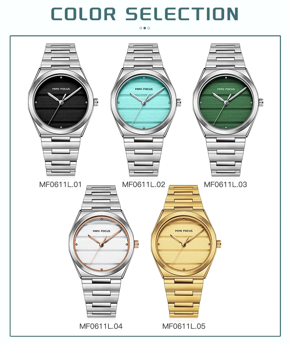 Mini Focus MF0611L Women's Casual Business Watch with textured dial