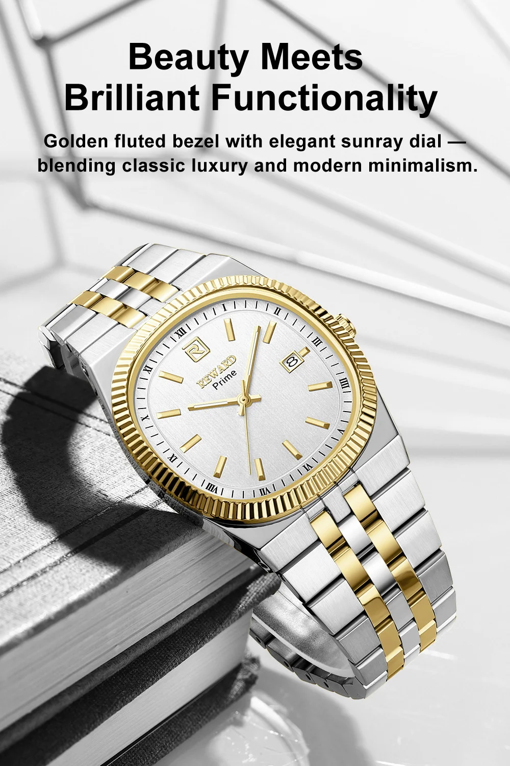 REWARD Prime RD613575M Casual Square Quartz Watches for Men
