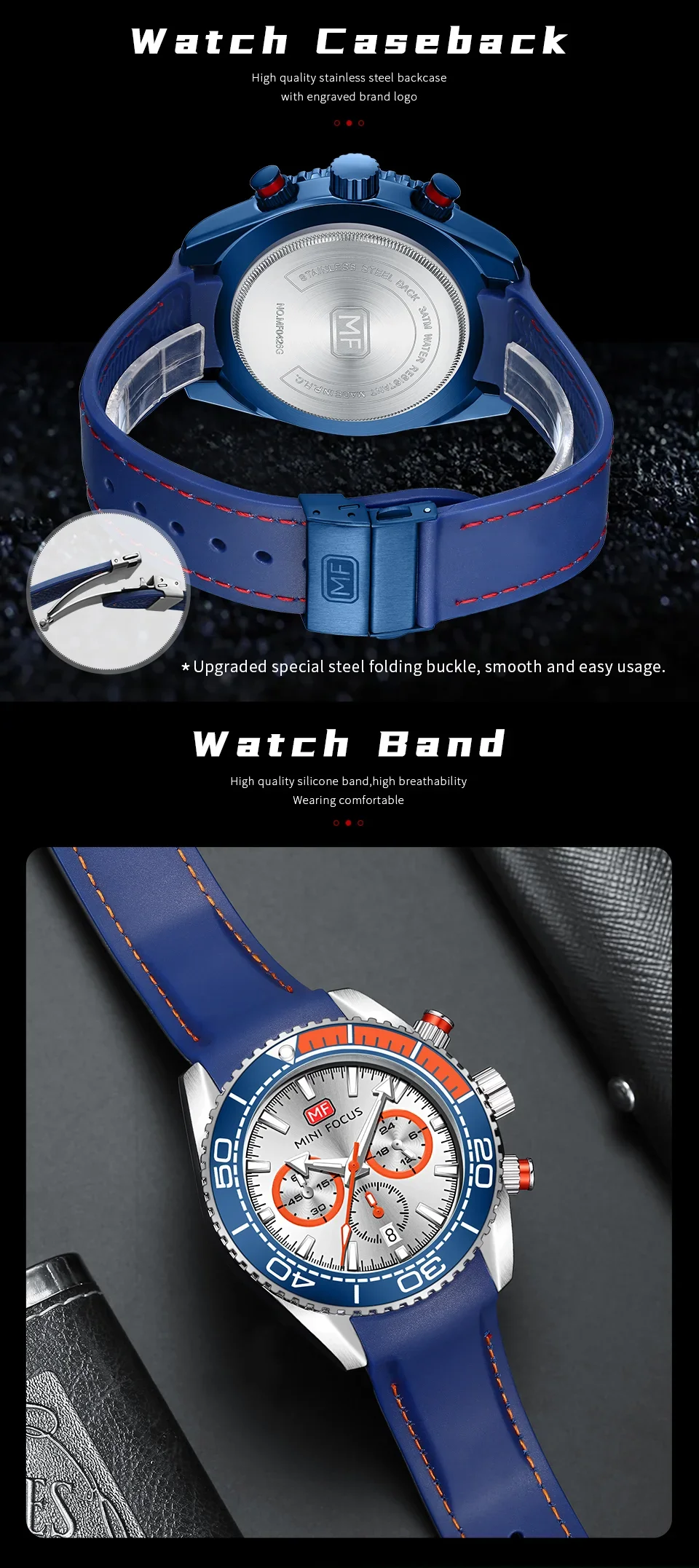 Best Price Wholesale Mini Focus MF0426G Racing Chronograph Watch Ready to Ship Dropship