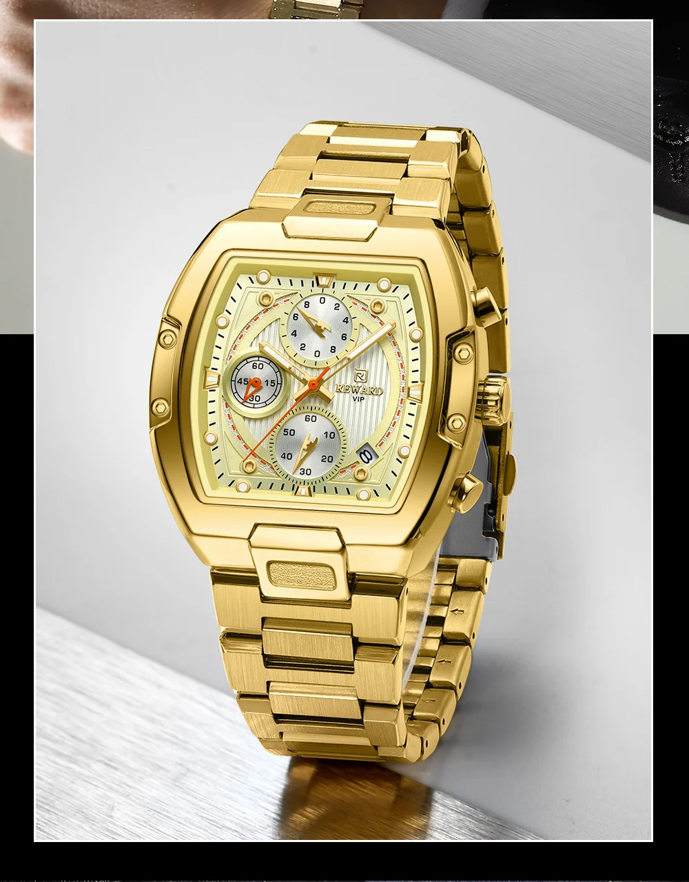 REWARD RD812264M Men's Tonneau Chronograph Quartz Watch Supplier