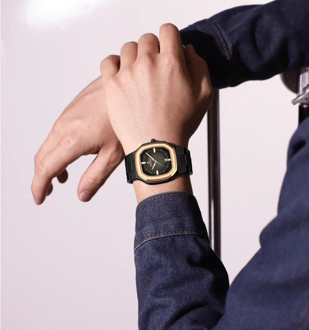 Man wearing RD612268M elegant watch in a lifestyle setting
