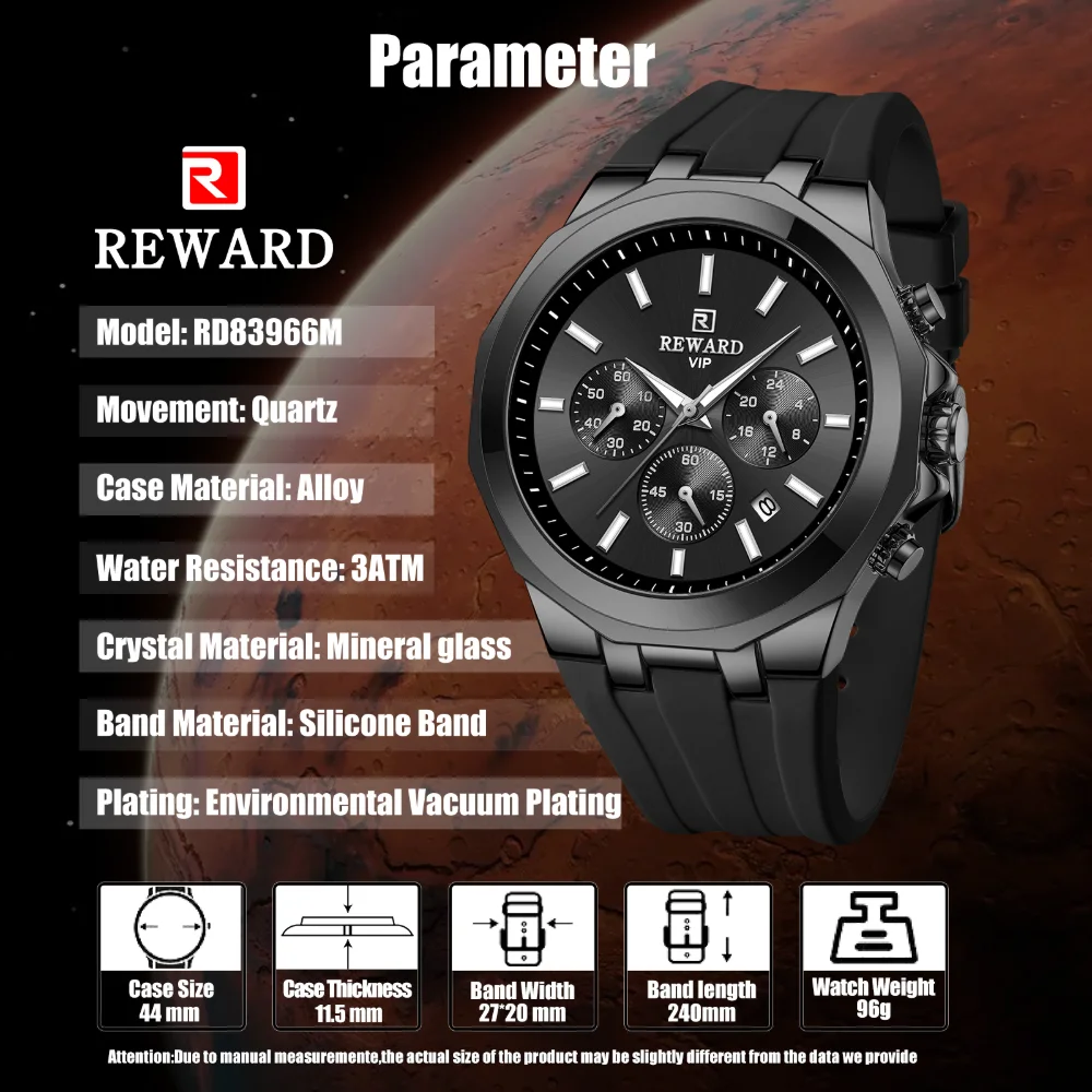 Self-replaceable battery REWARD VIP Watch RD83966M