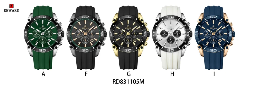 REWARD VIP Watch RD831105M 3-Subdial Chronograph Face