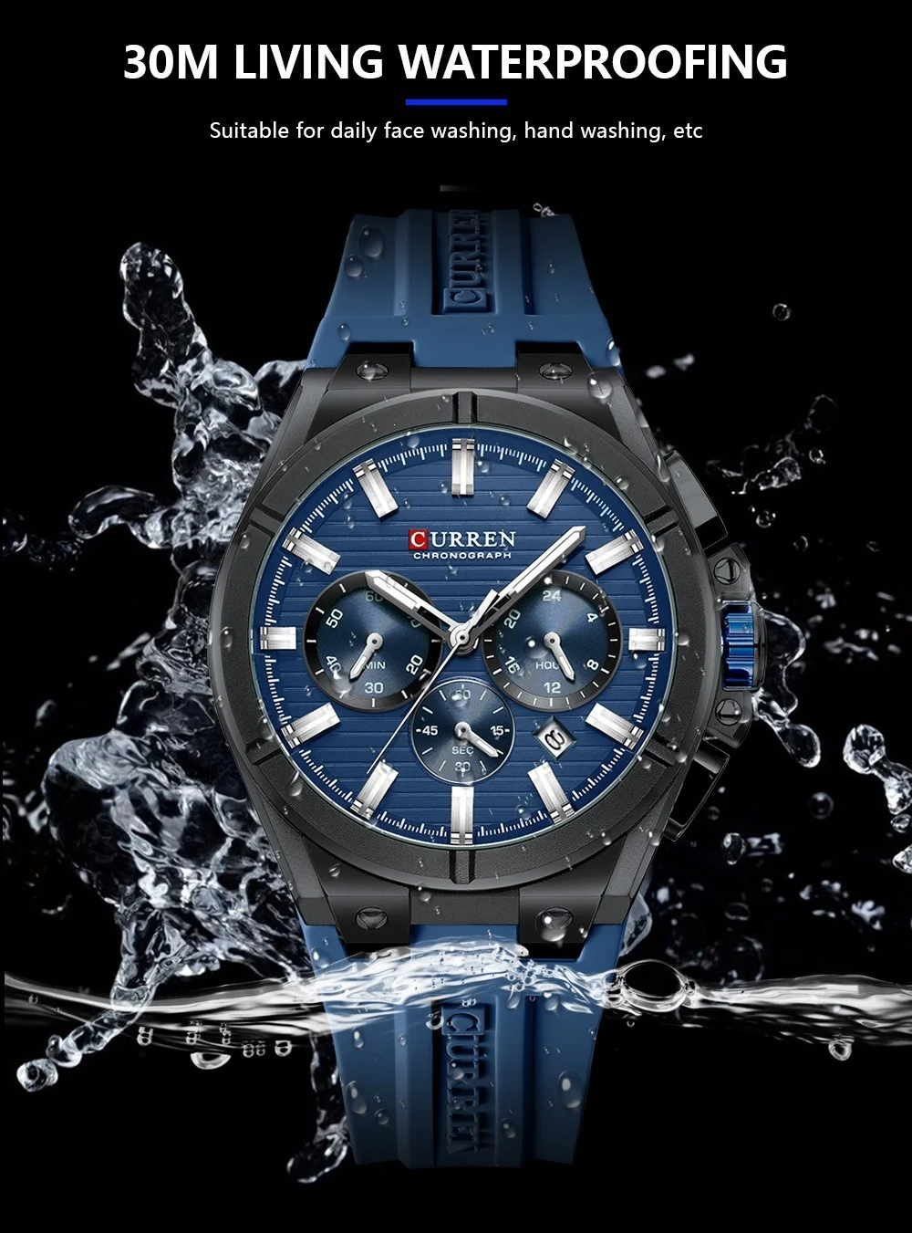 Curren 8487 Original Glow in the Dark Men's High Quality watches
