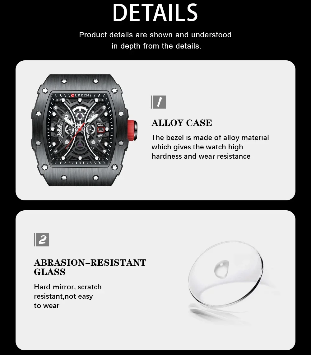 Curren 8438 Fashion Casual Sport Quartz Watch For Men|30M Water Resistant