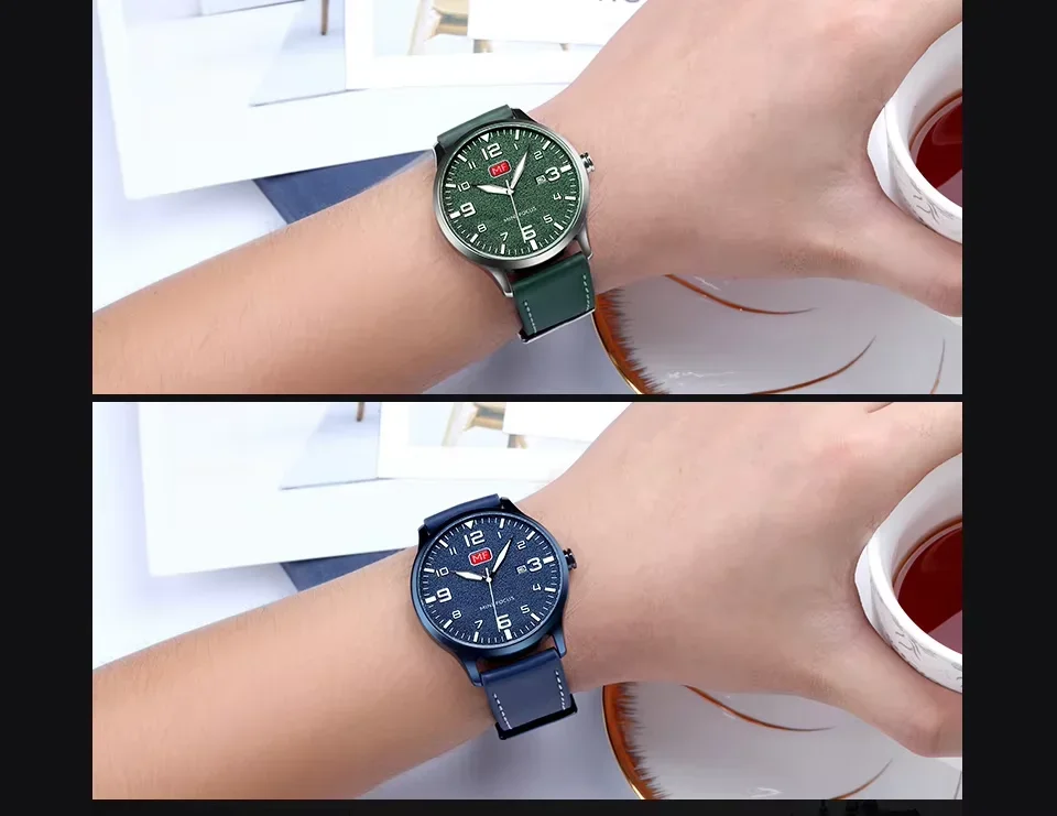 MINI FOCUS MF0158G Japan Movement Leather Quartz Men Watch Wholesale Supplier