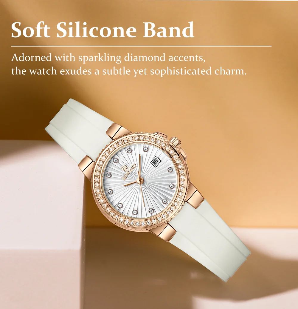 REWARD RD231780L Women Fashion 30 Meters Waterproof Diamond Quartz Watch