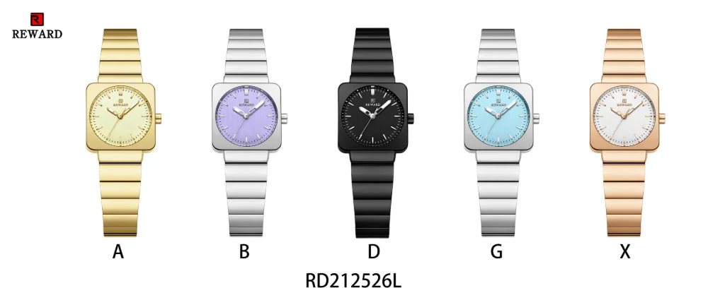 Reward RD212526L Women Square Case Vintage Watch