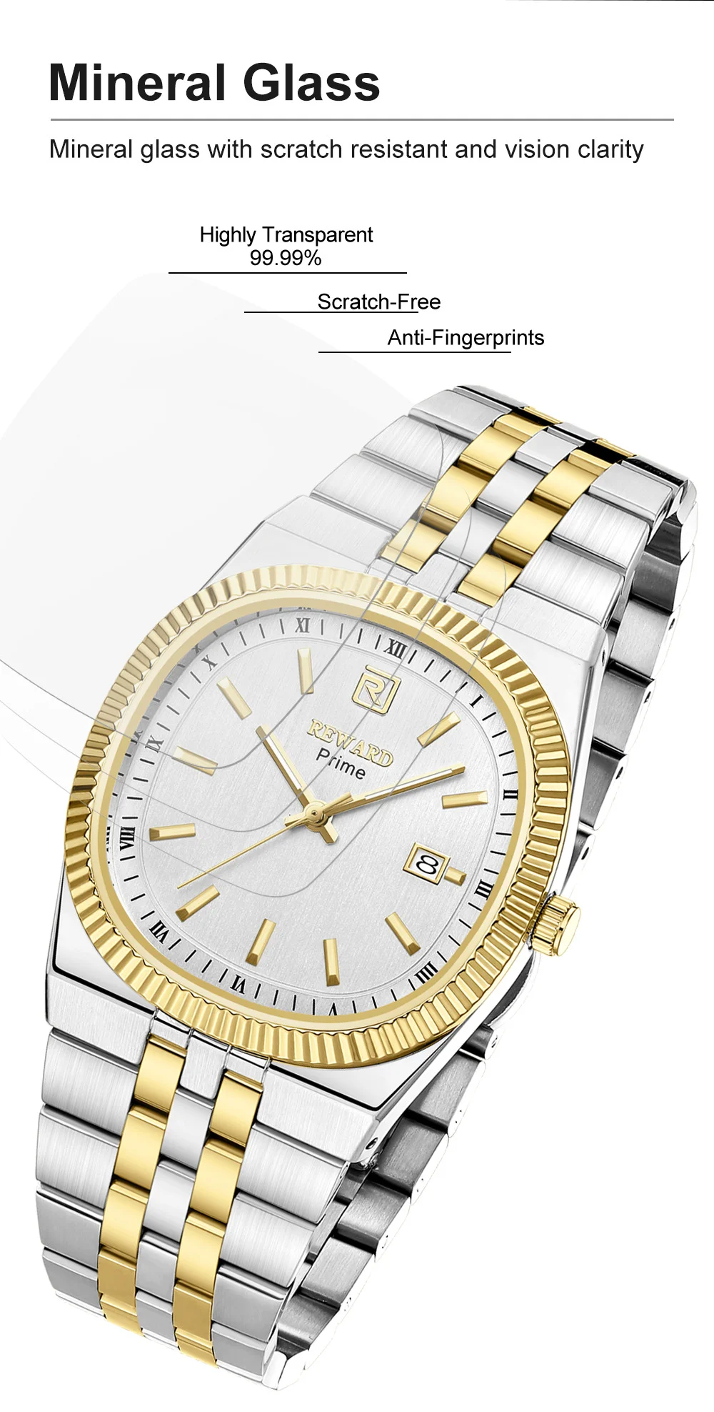REWARD Prime RD613575M Casual Square Quartz Watches for Men