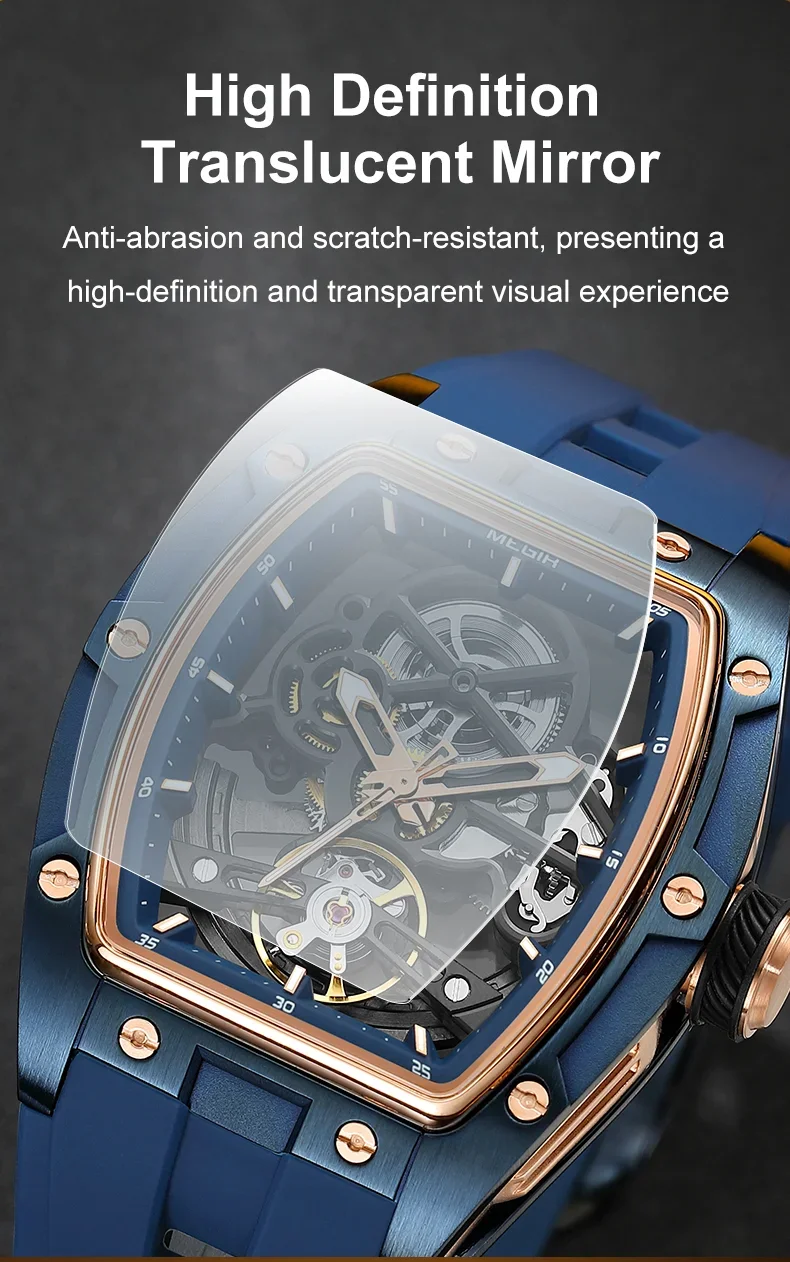 Megir 2242G Automatic Mechanical Skeleton Mens Watch Wholesale Factory Direct