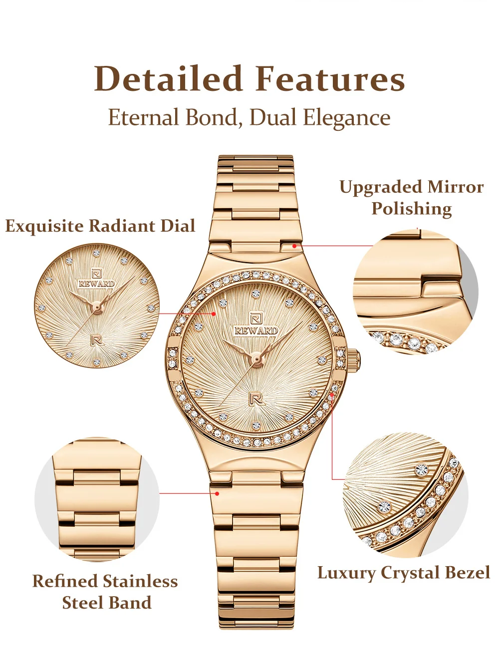 Wholesale Reward watches displayed for retail