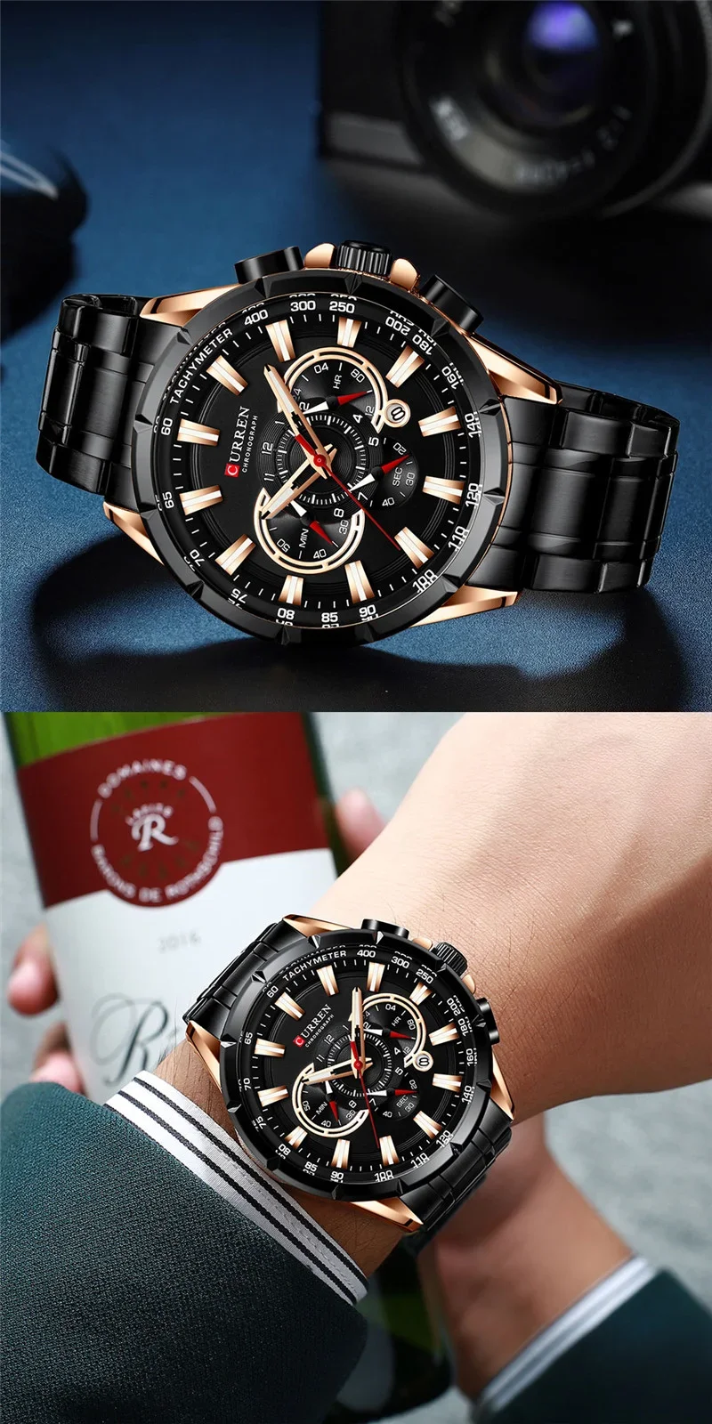 CURREN Original Factory Dropship 8363 Factory Wholesale Chronograph Watch