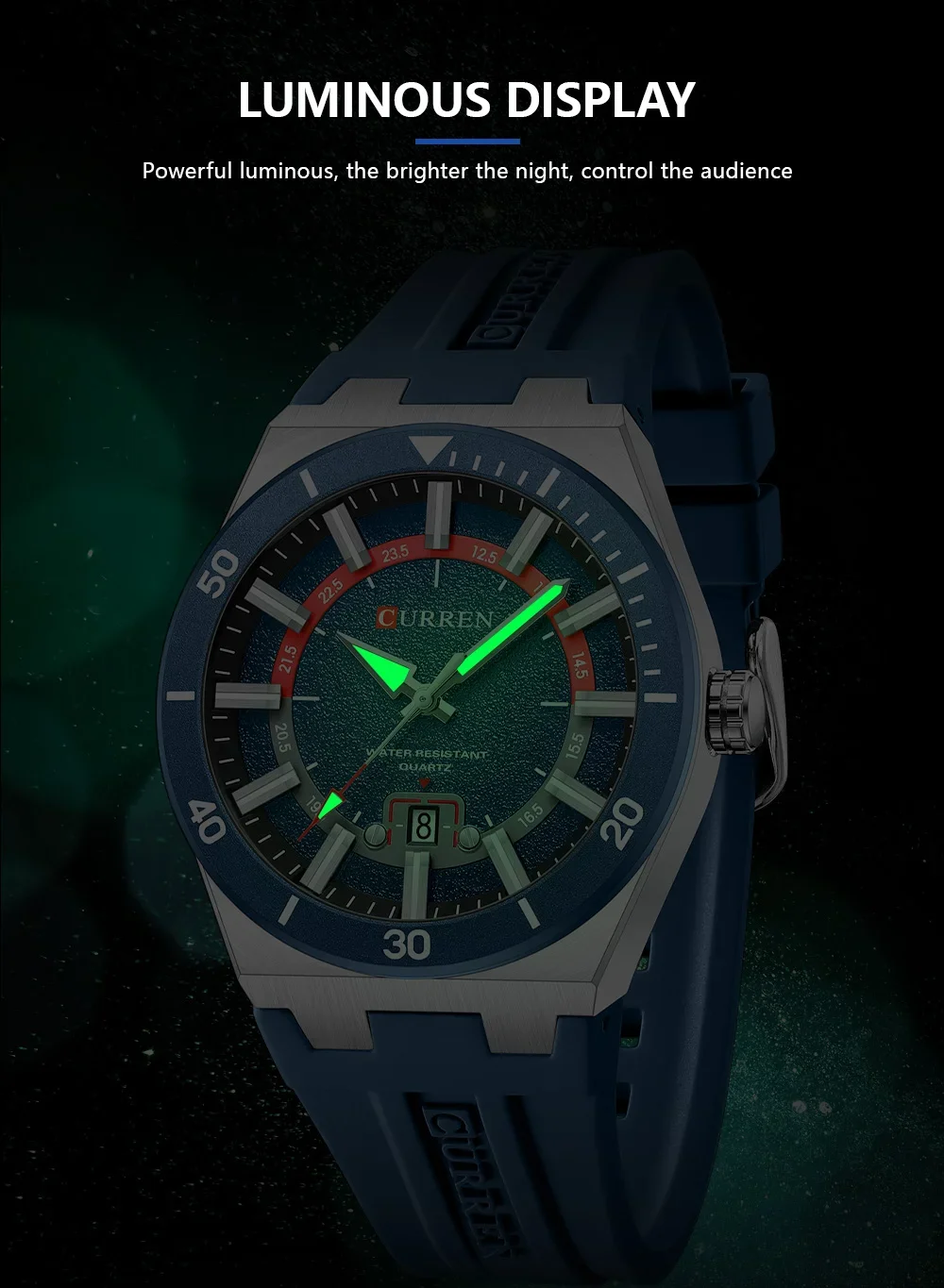 Curren 8491 Water Resistant Watch in Action