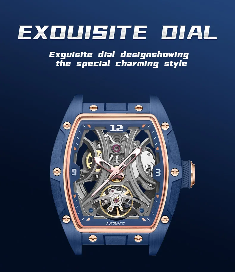 Factory Direct Megir 2245G Tonneau Automatic Mechanical Watch Ready to Ship Supplier