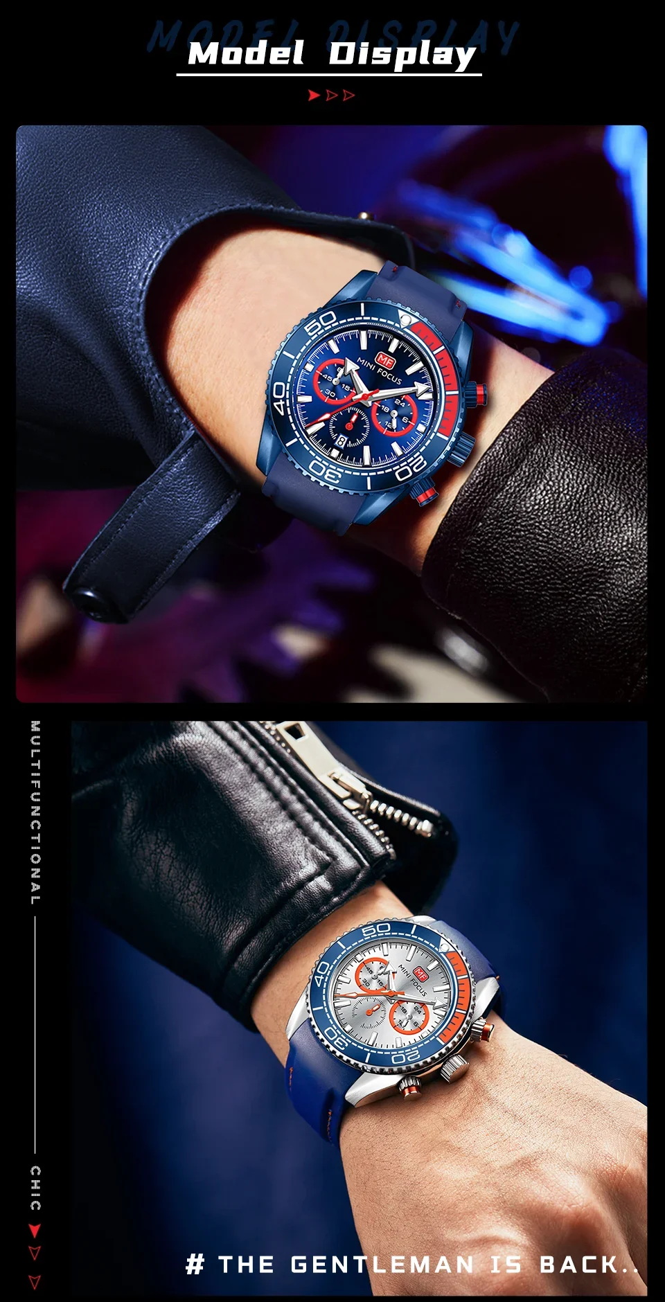 Best Price Wholesale Mini Focus MF0426G Racing Chronograph Watch Ready to Ship Dropship