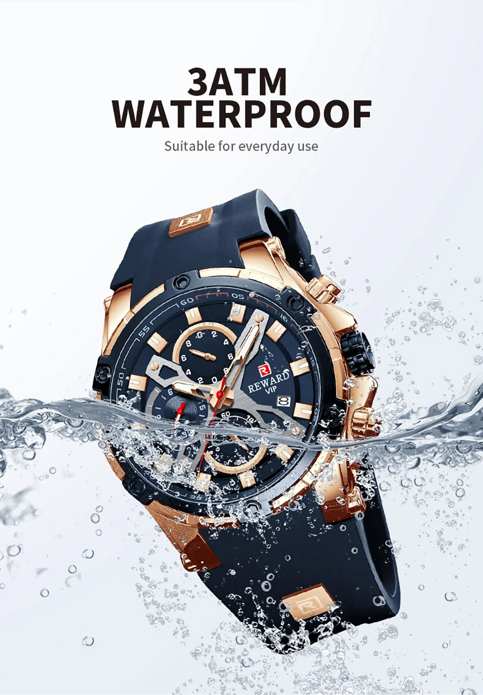 Reward Mens Watches RD83016M Luxury Chronograph Sport Watch