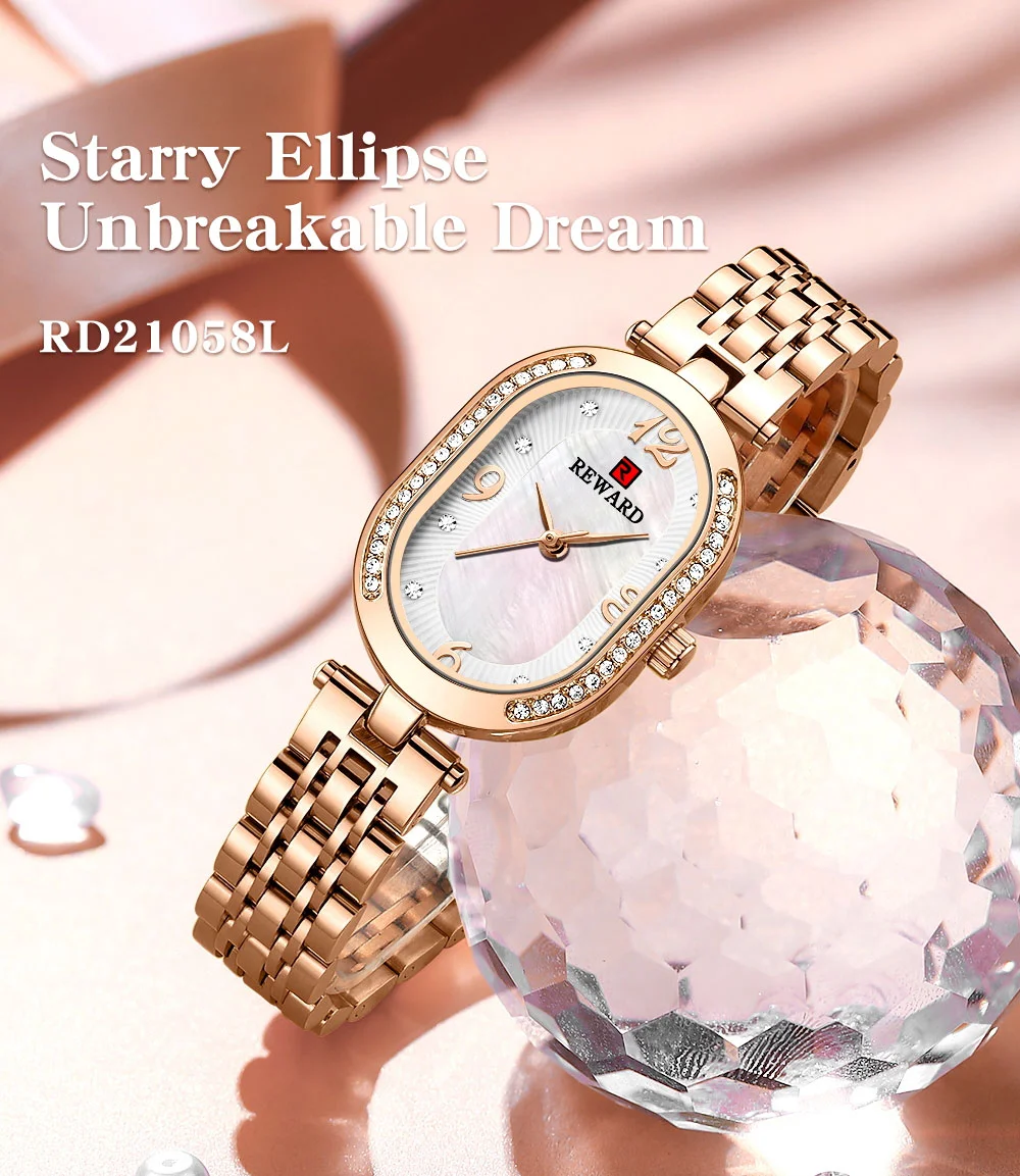 Wholesale REWARD RD21058L Elegant Oval Ladies Quartz Watch Support Ready to Ship