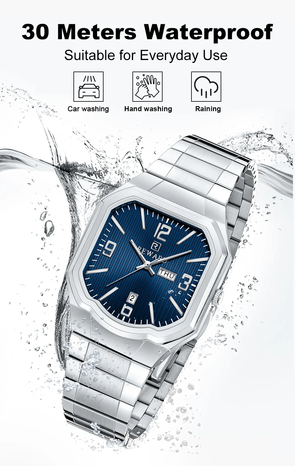 Quartz movement waterproof feature