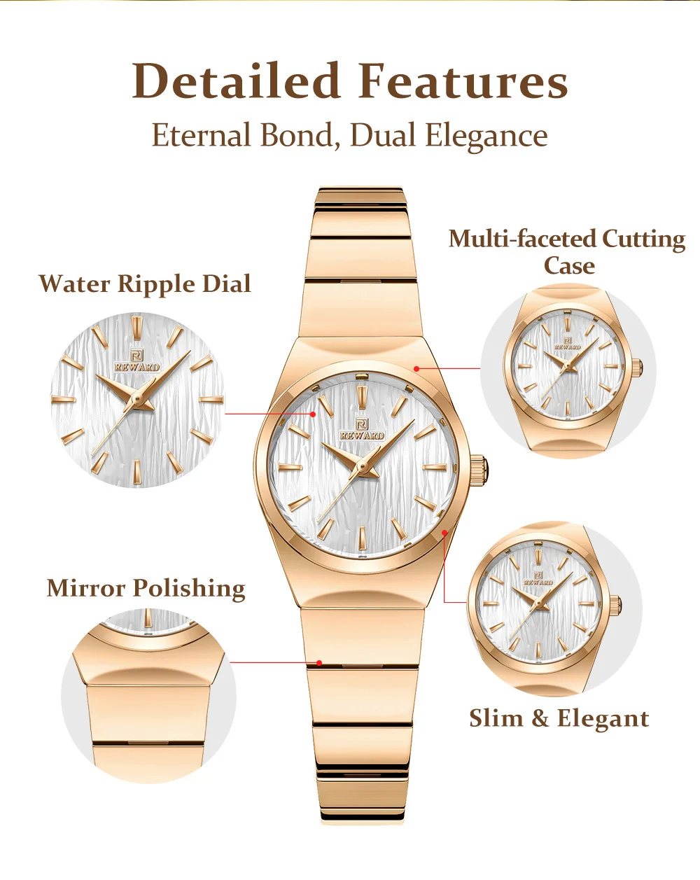 Elegant Women's Dress Watch by Reward