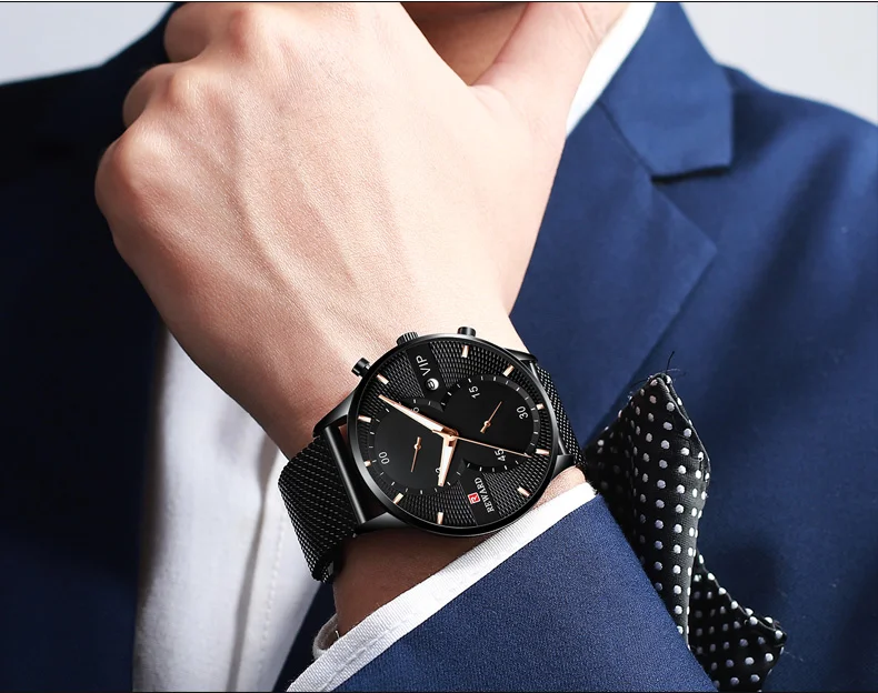 Reward RD82001M Men's Luxury Waterproof Ultra Thin Wrist Watches