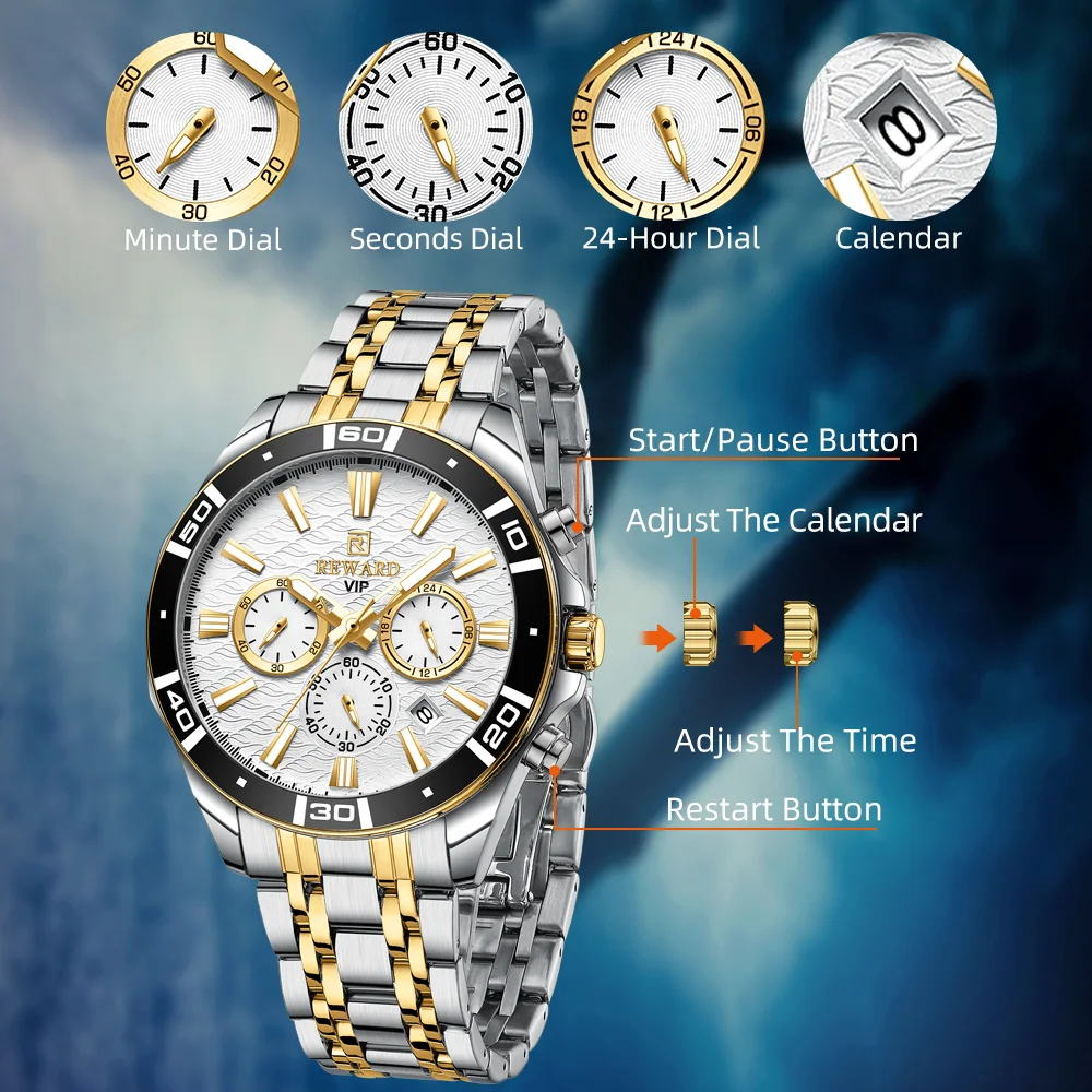 Luminous dial on Reward VIP Watch RD81134M