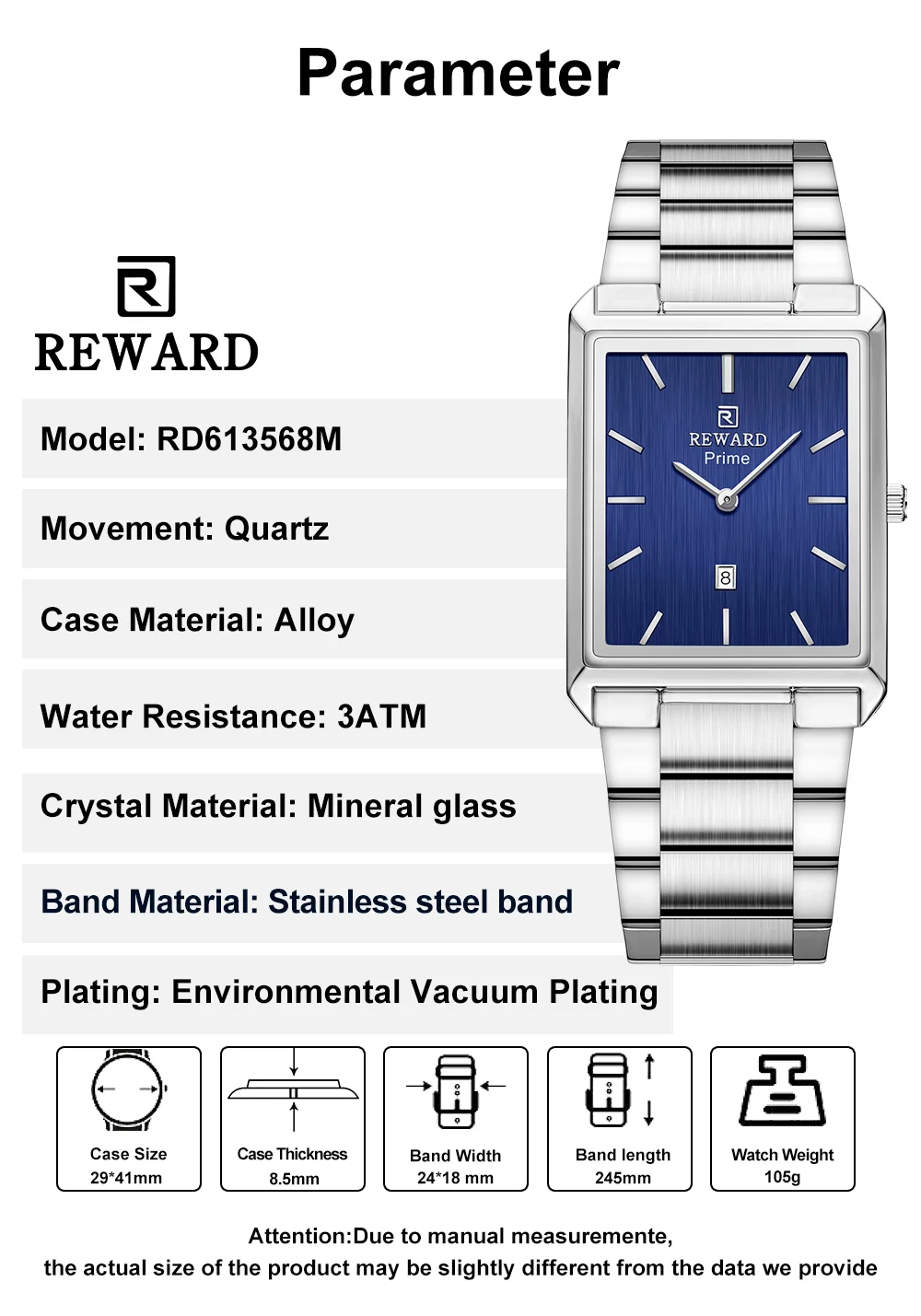 REWARD Prime Watch RD613568M on a white background for wholesale
