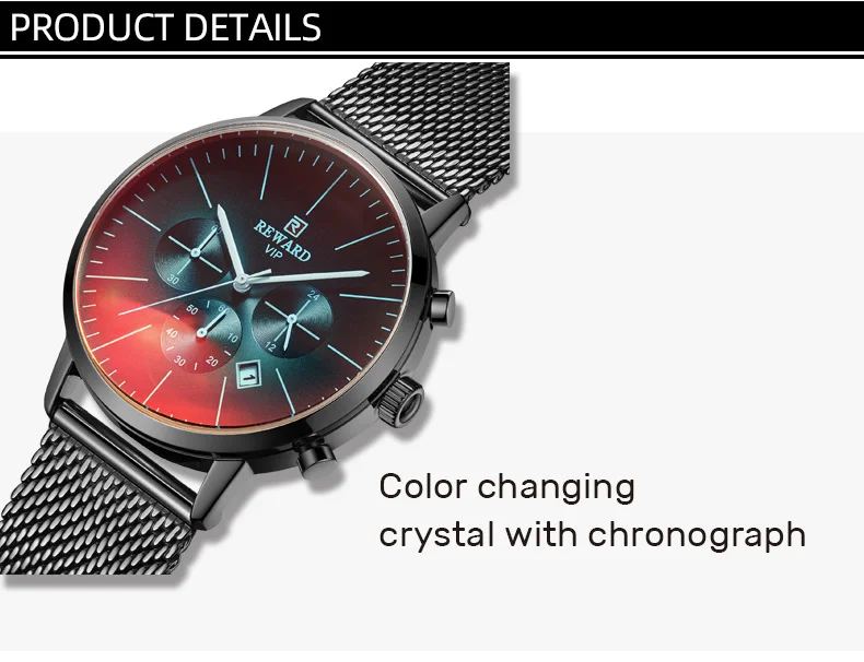 Reward RD82004M Men's Color-Changing Glass Chronograph Watch