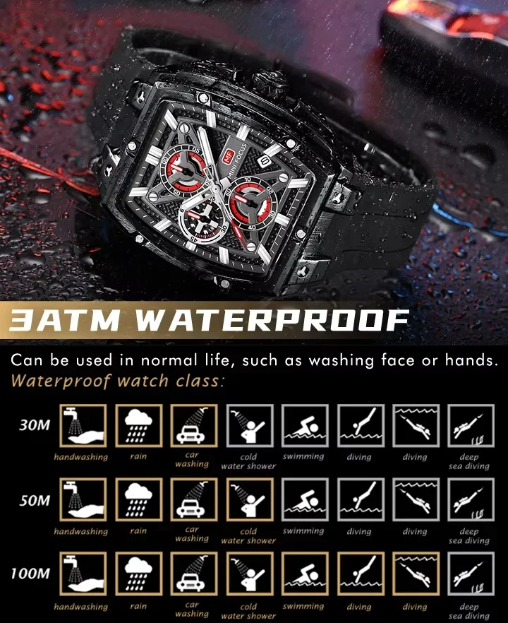 MINI FOCUS MF0602G Multilayer Skeleton Men's Watch Bulk Wholesale