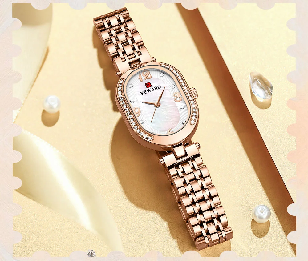 Wholesale REWARD RD21058L Elegant Oval Ladies Quartz Watch Support Ready to Ship